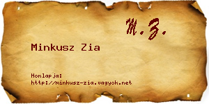 Minkusz Zia névjegykártya